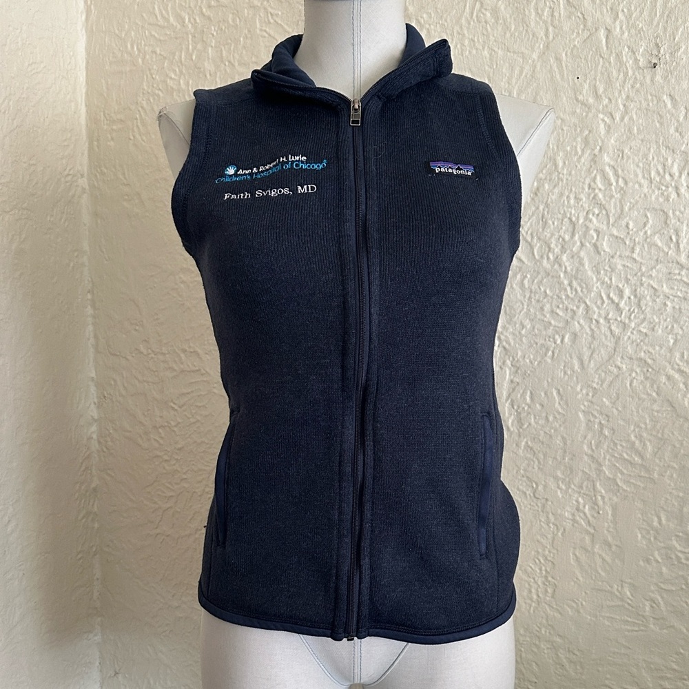 Patagonia Women’s Better Sweater Vest Dark Blue XS Corporate Logo